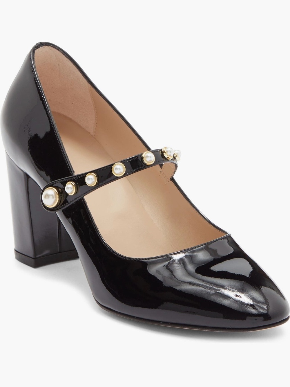 Stuart Weitzman Ari Faux Pearl Maryjane Pump